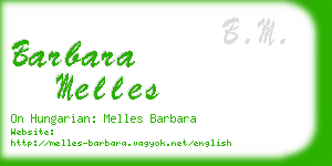 barbara melles business card